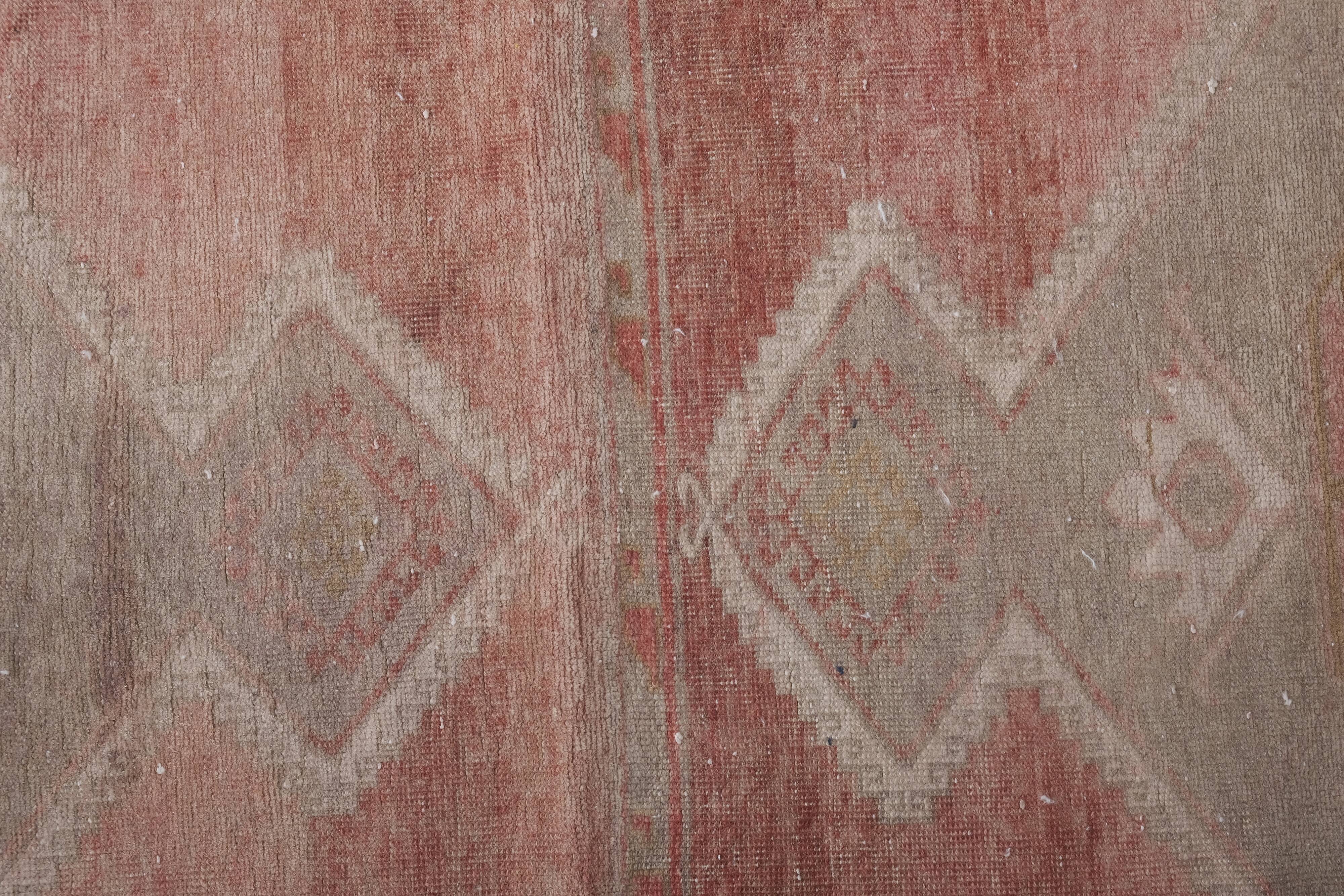 Vintage Turkish rug from Oushak, hand-woven 81x770 cm