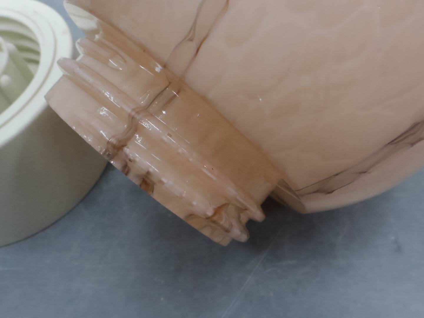 Vintage plafondlamp | Gemarmerd glas |  Groen