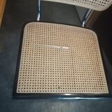 Breuer armchair with chrome tube frame and canework, 1980s Italy