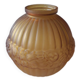 Vase art déco en verre signé CLA France