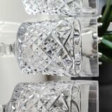 Lot 6 vintage glasses with rectangular crystal stems