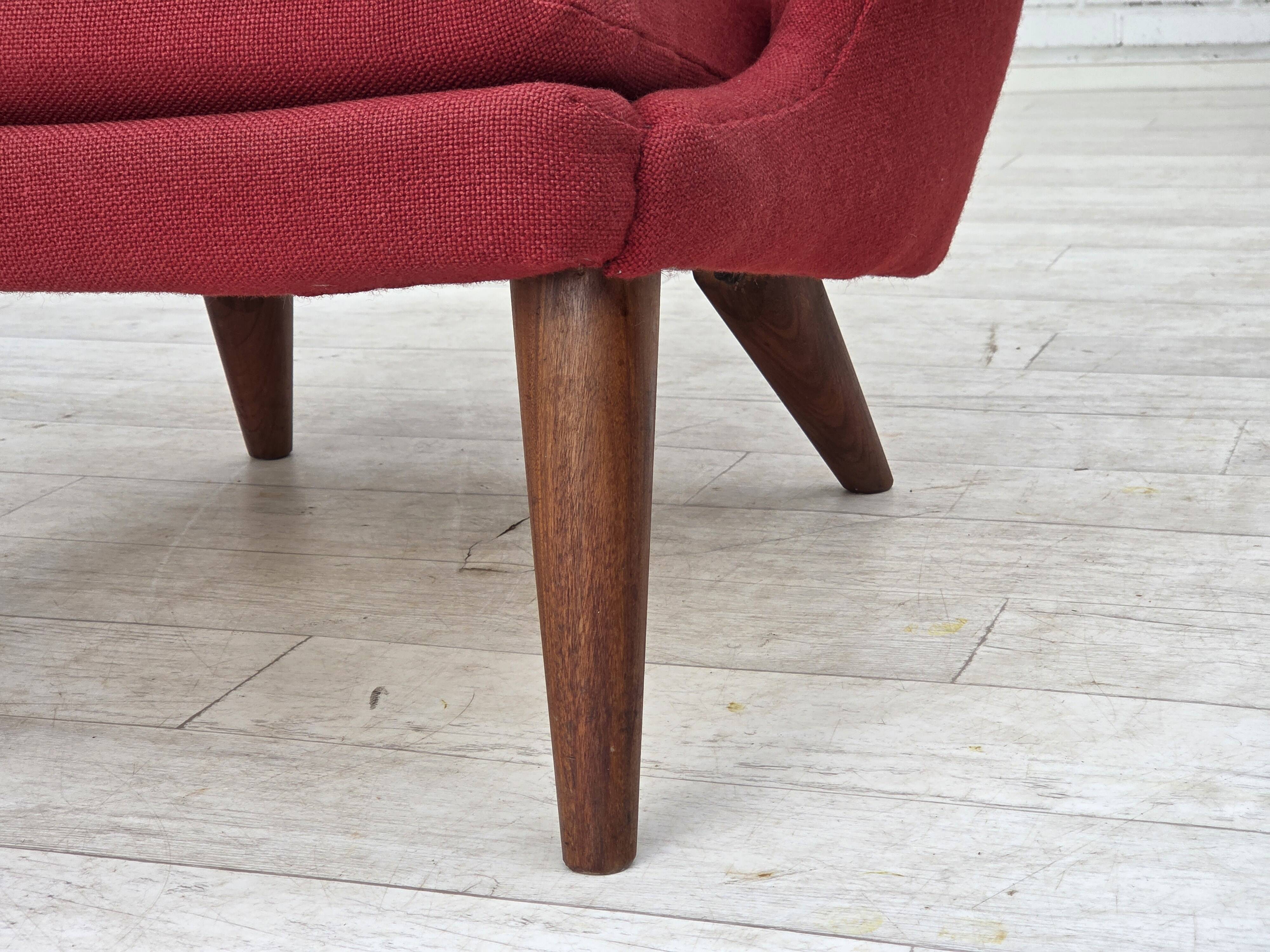 1970s, Danish design by Bent Møller Jepsen, "Teddy" chair, furniture wool.