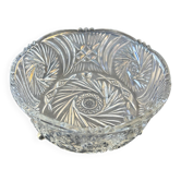 Cut glass compote on feet