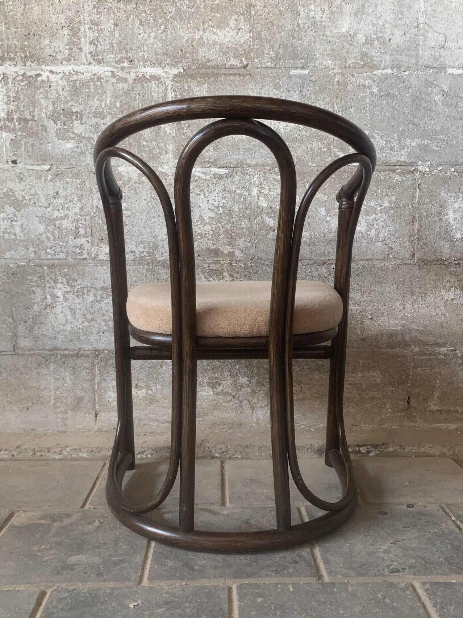 Set of 4 midcentury bentwood bamboo Dutch dining chairs, Rohe Noordwolde 19