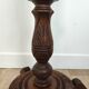 Lampadaire en bois tourné vintage