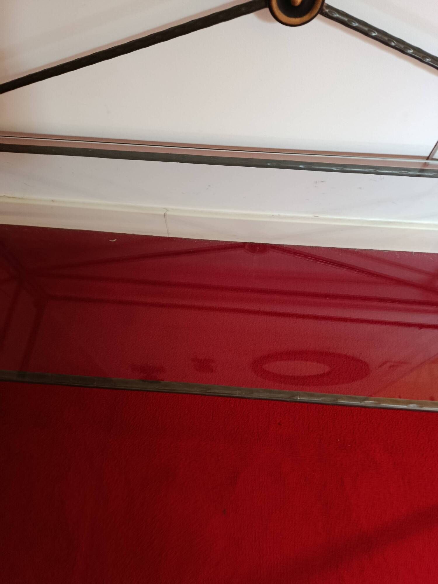 Glass and wrought iron console
