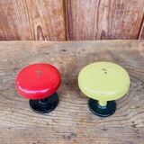 Vintage metal coat hooks duo