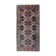 Handmade caucasian oriental wool runner rug blue traditional entranceway rug 140x300cm
