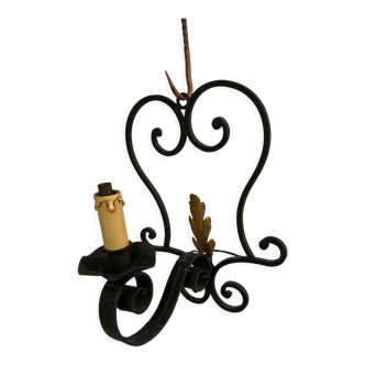 Wrought iron wall lamp