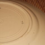 Dessert plate cream earthenware, geometric patterns