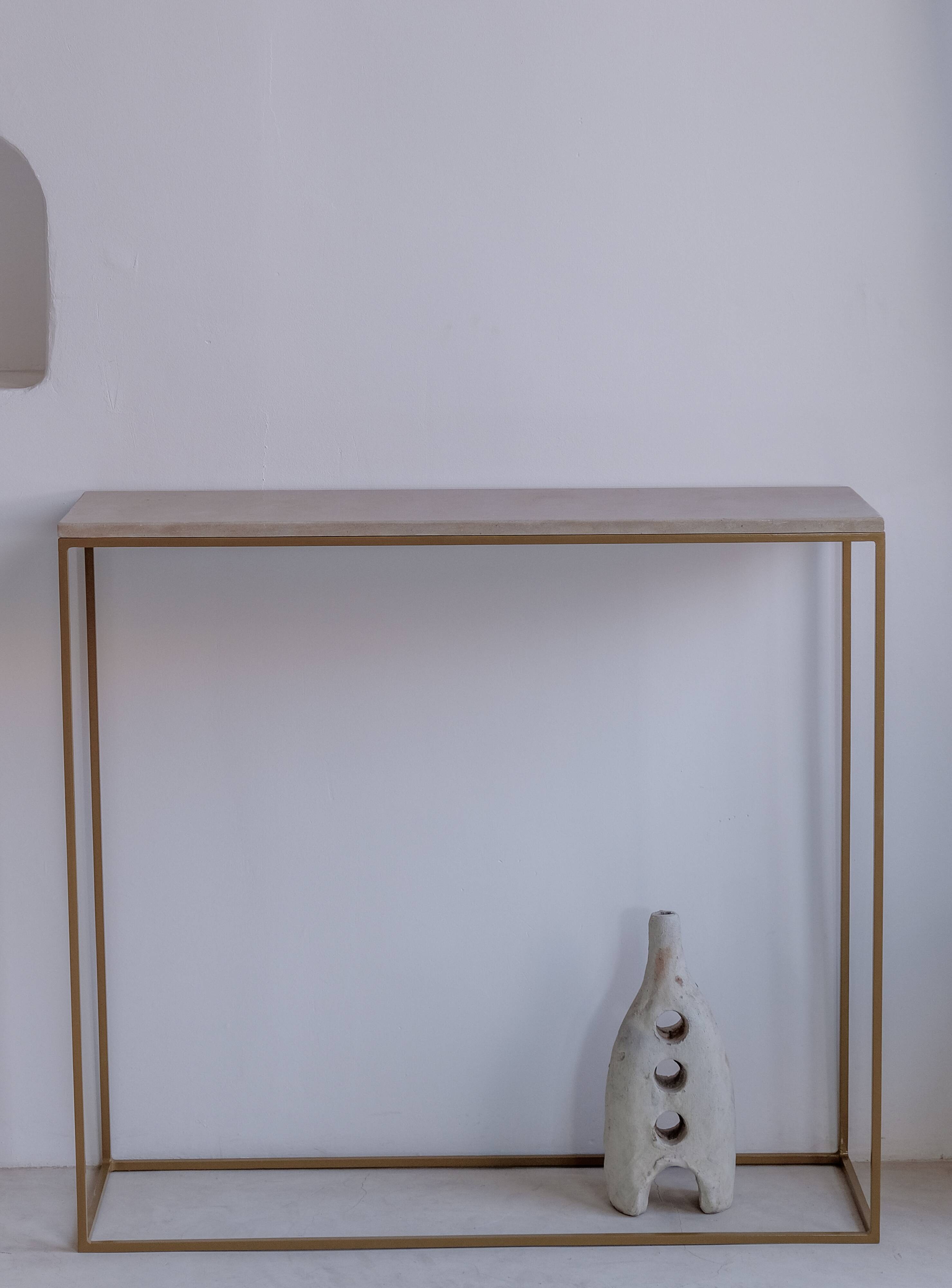 Florence marble console L100 x P30 x L85