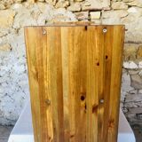 Vintage wall shelf with plexiglass sliding doors