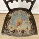 Antique chair napoleon III tapestry and painted wood