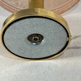 Pair of mushroom bedside lamps, pink Clichy glass.