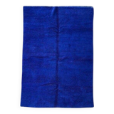 Majorelle blue pure wool rug, size 150 x 250 cm