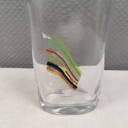 A  Bertil Vallien carafe with stopper for Kosta Boda, 1980s. Rainbow series