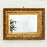 Classic style rectangular gold mirror