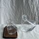 Small geometric carafe with diamond-shaped stopper and its 4 glasses