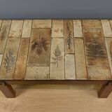 Coffee table signed R. Capron, Les Herbiers Collection, Vallauris – 1960