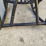 Rocking-chair en rotin noir