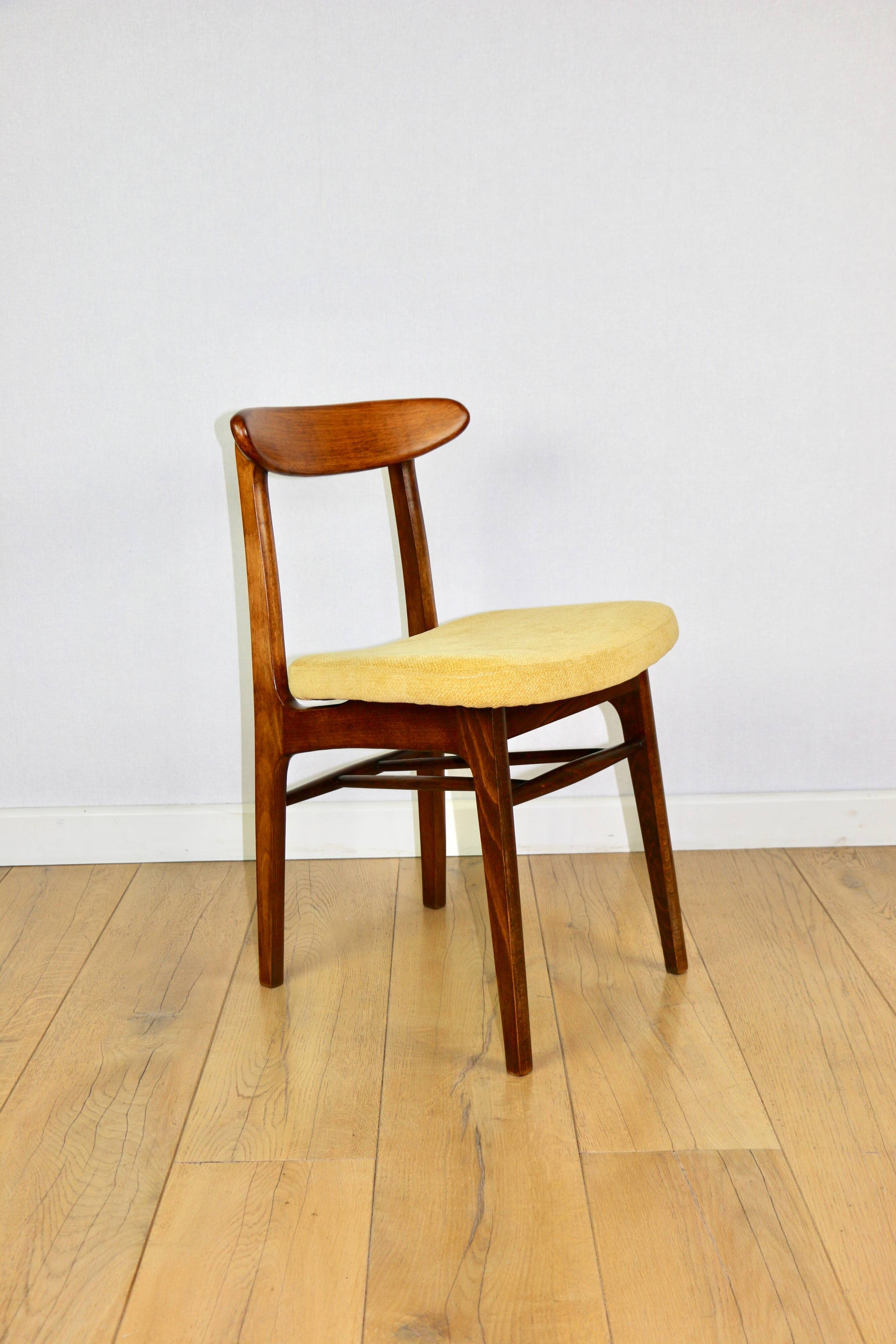 Vintage Hałas chairs yellow vintage - set of 2