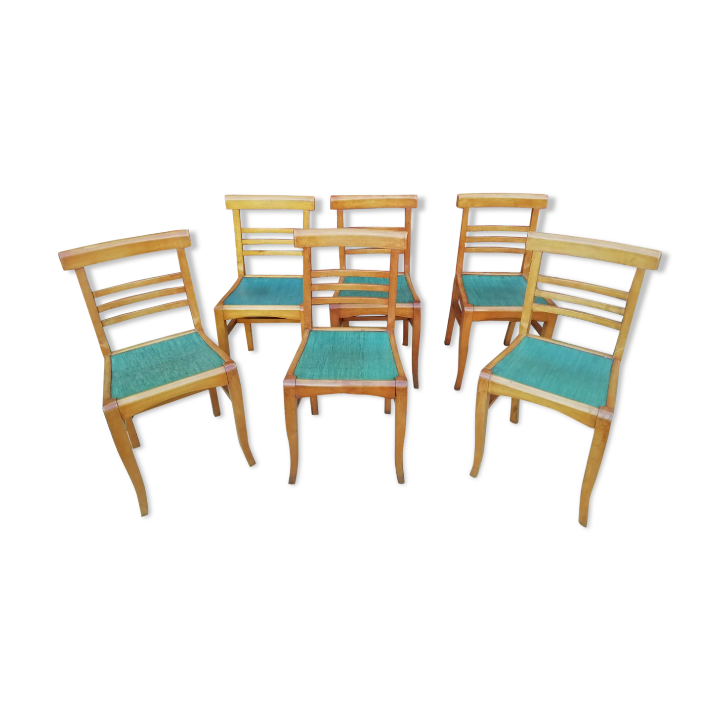 Chairs formica and wood 1950 circa