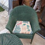 Rattan armchair table set