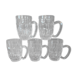 5 vintage beer mugs