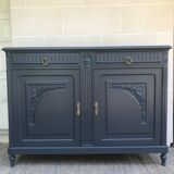 bahut buffet art deco chene solid gray vintage