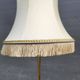 Telescopic floor lamp in gold brass from the 1950s with lampshade.
