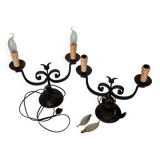 Chandelier fer forgé année 1950 Mazzucotelli Alessandro