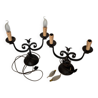 Wrought Iron Candlestick Year 1950 MAZZUCOTELLI Alessandro