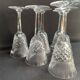 6 anciens verres à vin en cristal taillé