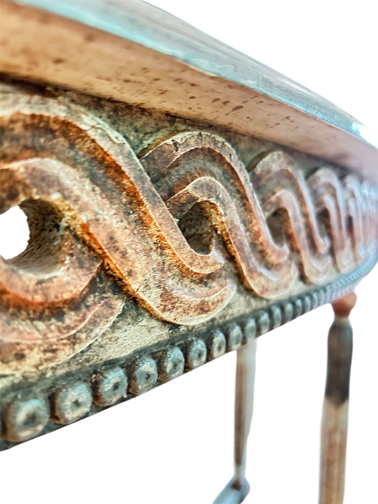 Louis XVI Style Demi-Lune Console – Painted and Gilt, Probably Italian