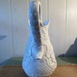 Large white earthenware jug