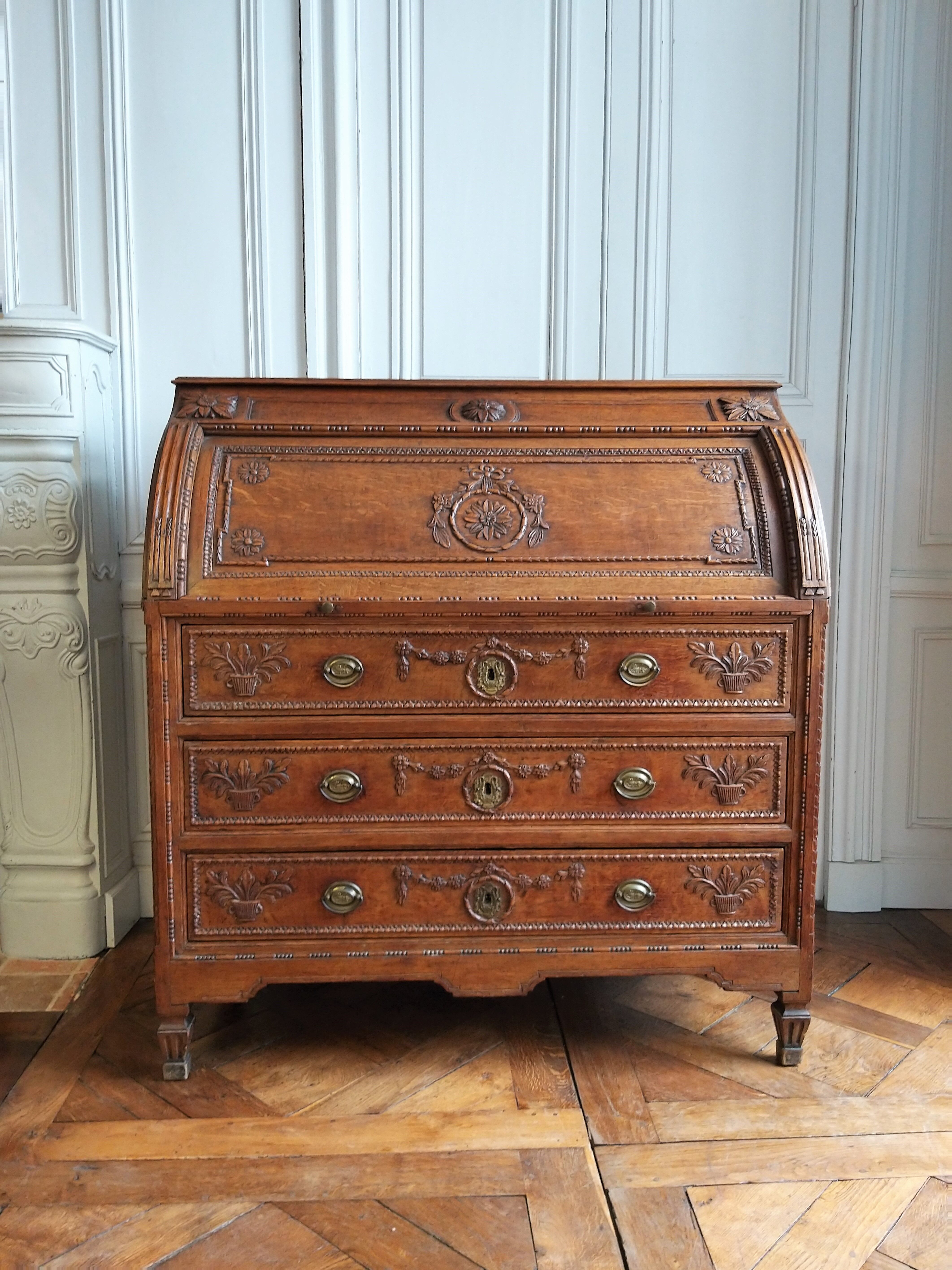 Writing desk cylinder Louis XVI 18th century