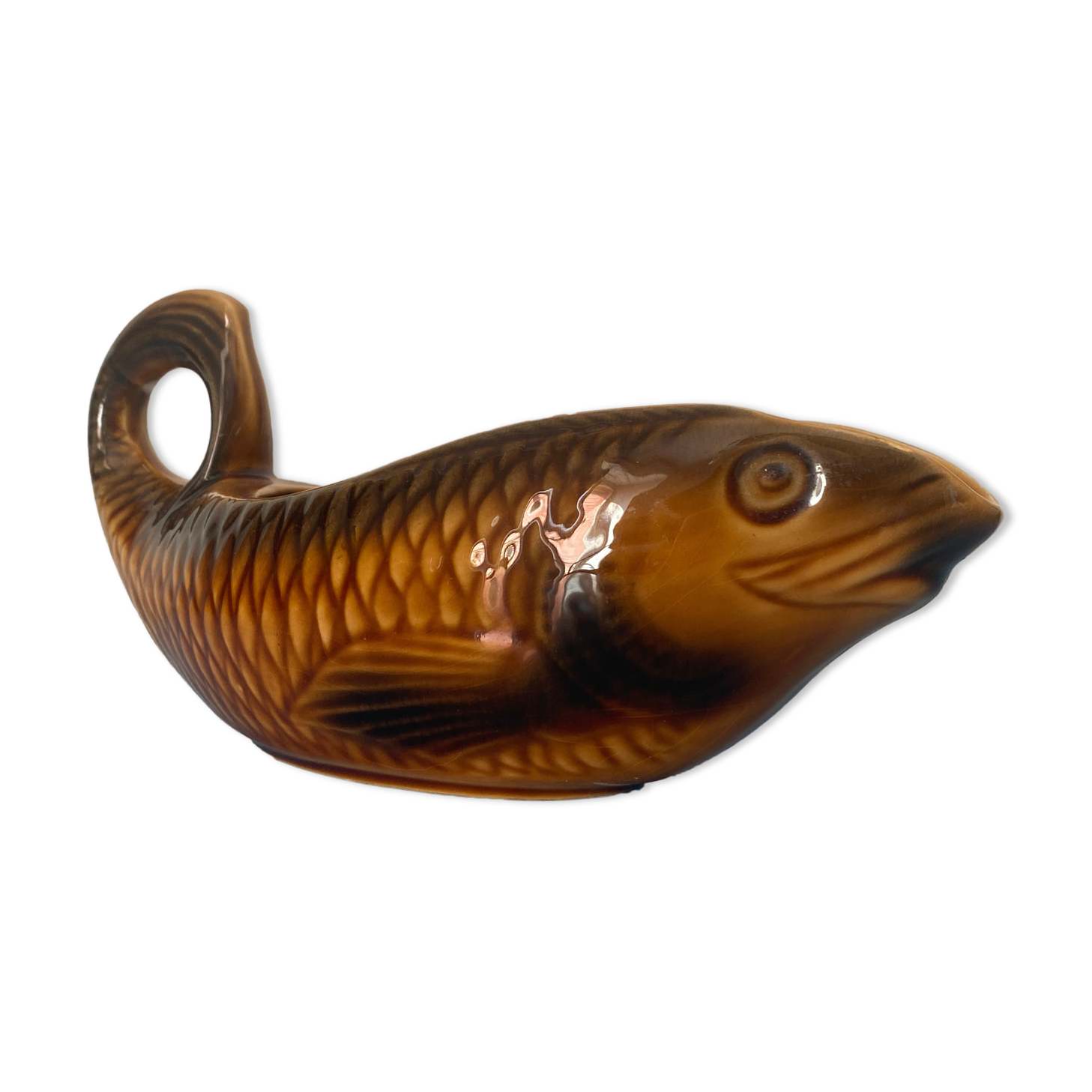Saucière poisson vintage Sarreguemines