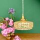 Vintage glass pendant light in yellow from Clichy