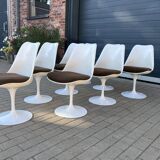 8x original Knoll Tulip dining chairs Eero Saarinen