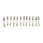 Mappin and Webb box of 12 silver-plated cake forks