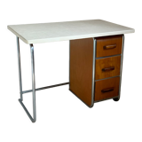 Bureau métal et bois vintage