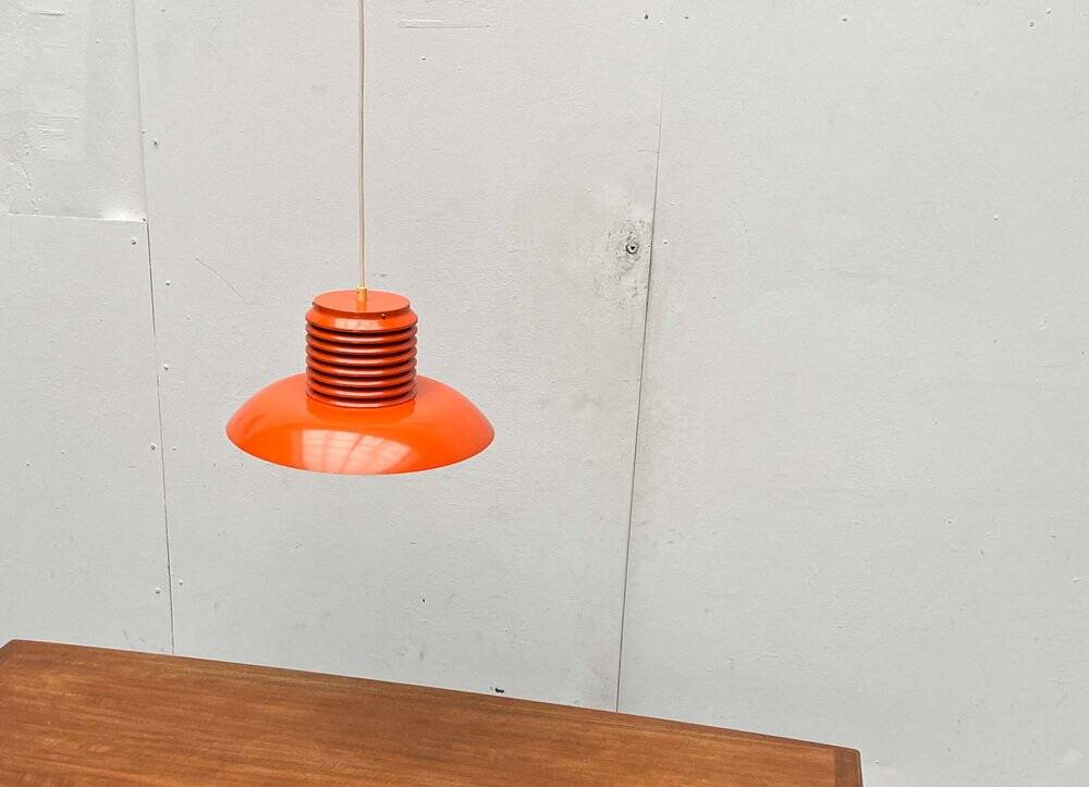Mid-Century Modern German Space Age Orange Pendant Lamp, 1960s