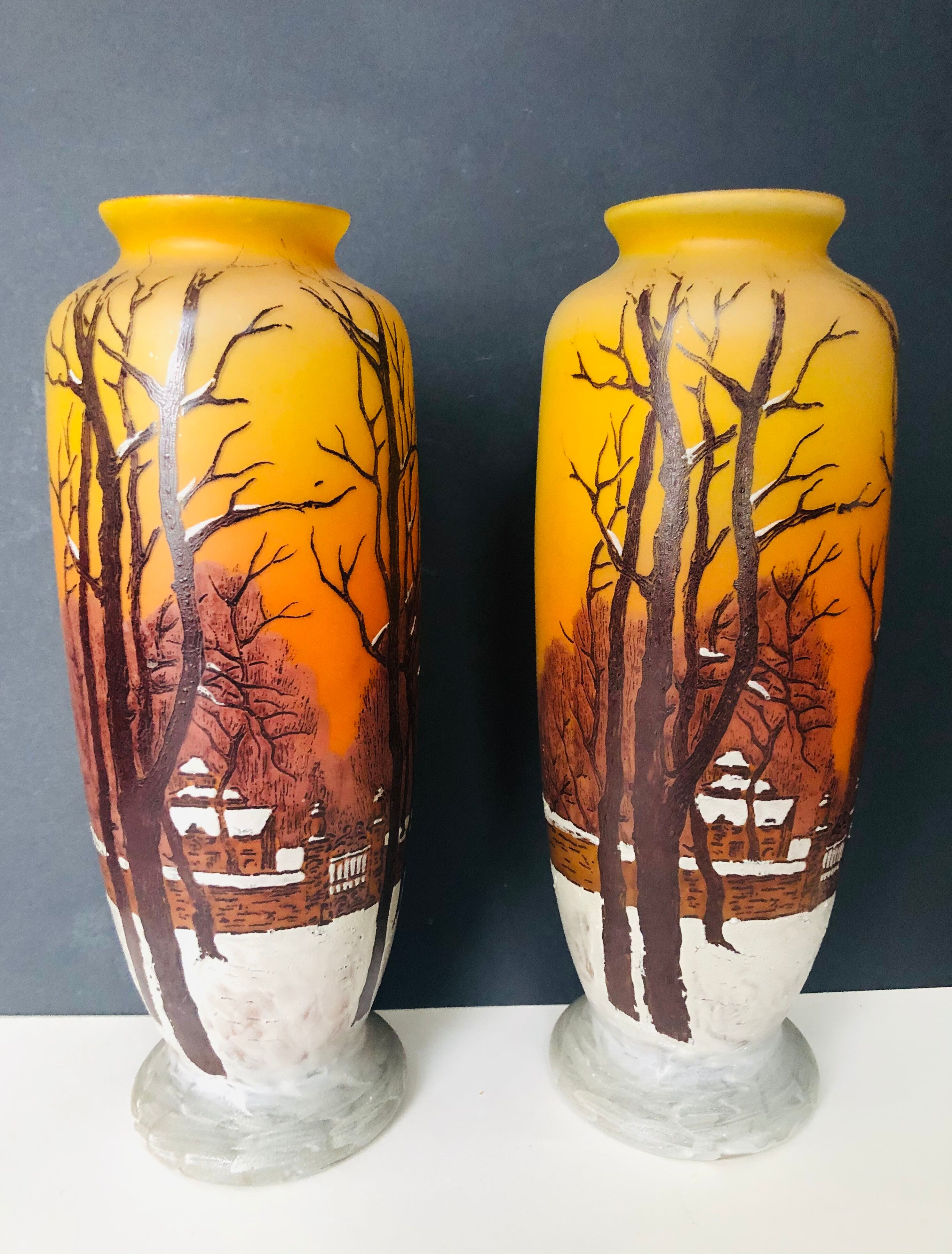 Pair of Art Nouveau vases
