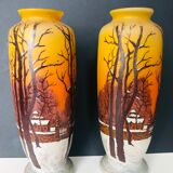Pair of Art Nouveau vases