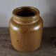 Vase, small vintage pot in brown stoneware