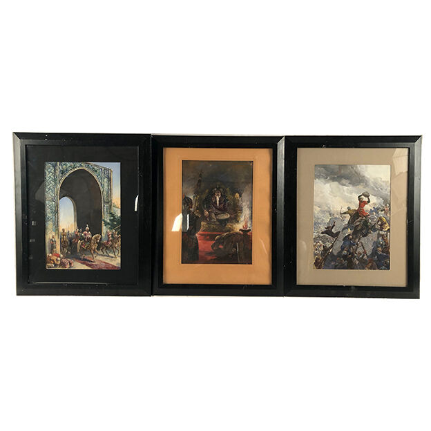 Suite de trois aquarelles signées, début XXe