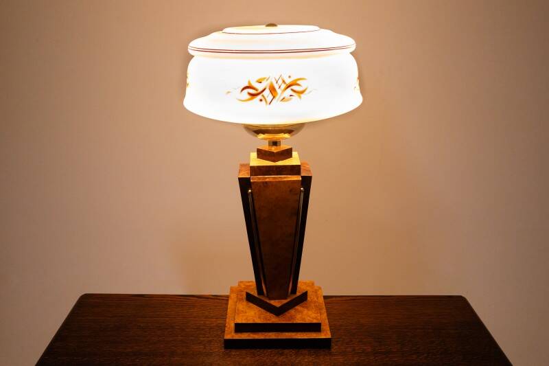 Art Deco table lamp from Poland, 1950s.