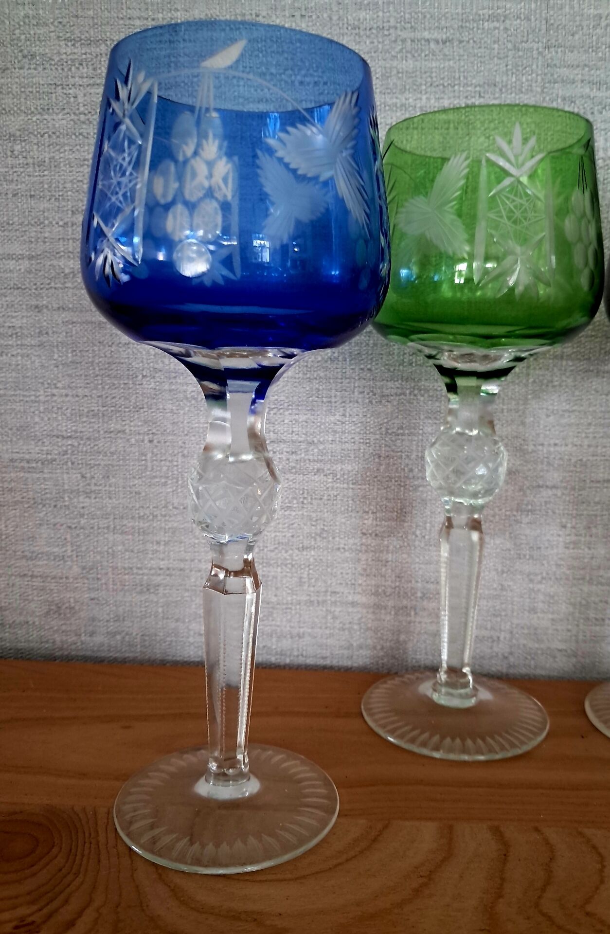 4 Nachtmann crystal Romer glasses from the 1970s/80s.
