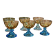 6 Georges Sand model crystal champagne glasses - 20th century