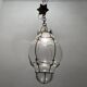 Large Murano Glass Wrought Iron Light Pendant 1950’s